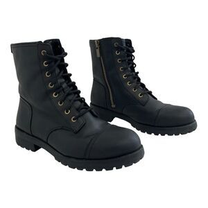 Ugg Women's Size 9 Kilmer Black Leather Combat Boots S/N 1019652